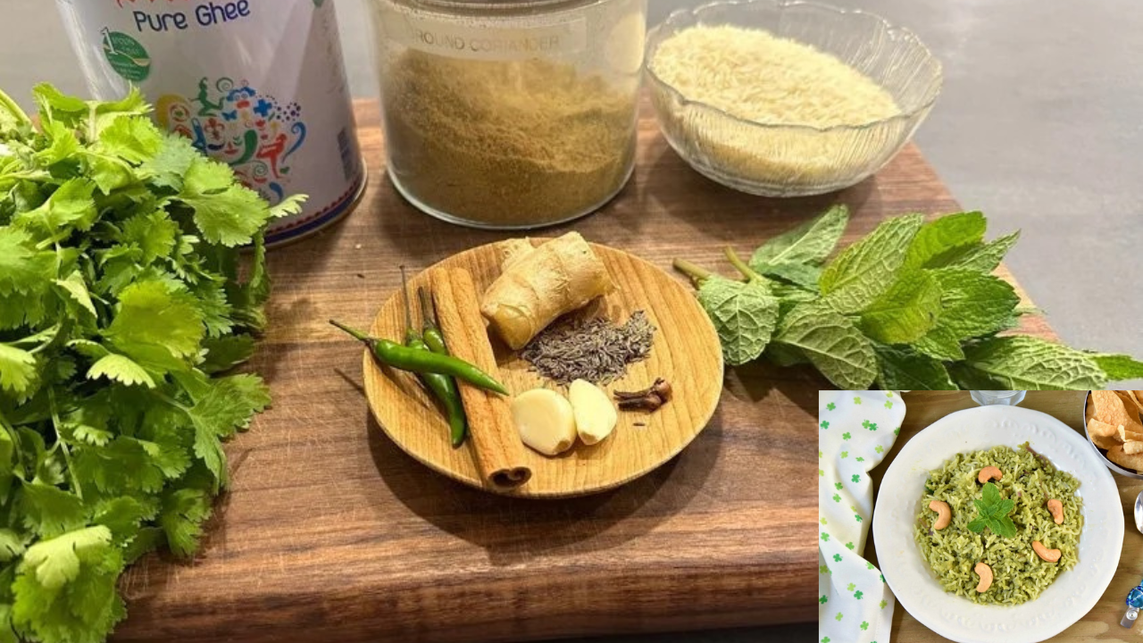 Coriander and Mint Rice